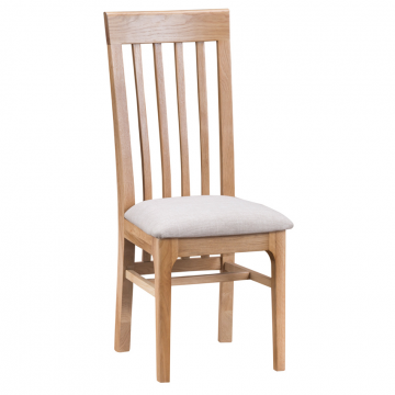 Stanhope Slat Back Chair Fabric Seat